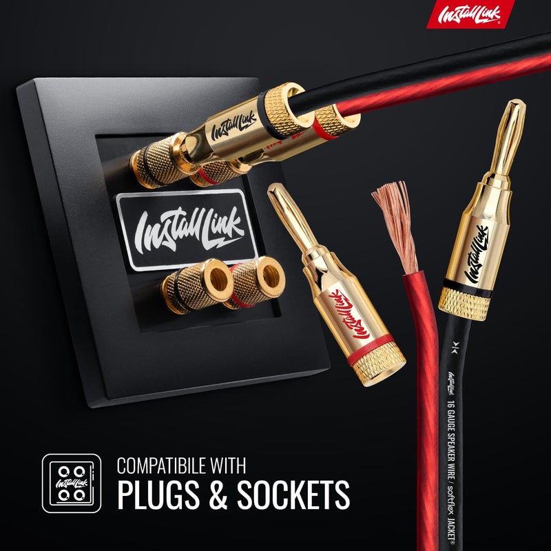 Install Link 16 AWG Gauge Speaker Wire Cable Stereo, Car or Home Theater, CCA (250 Feet) - Image 5